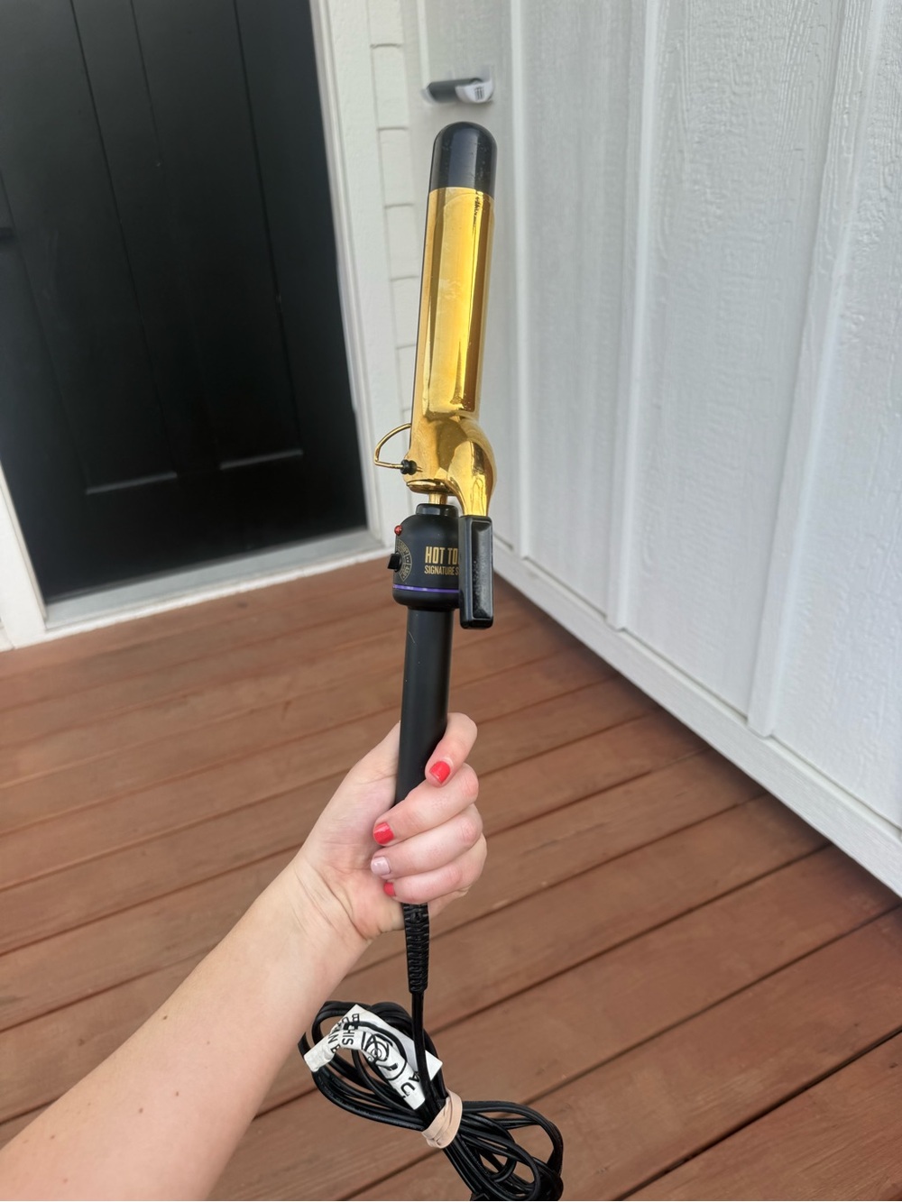 Gold and Black 1" Curling Iron - Professional Styling Wand
